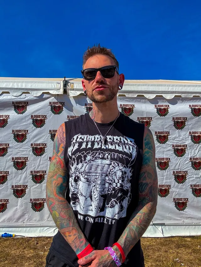 Pete Renshaw, host of The Rig Rundown, at Bloodstock Festival.